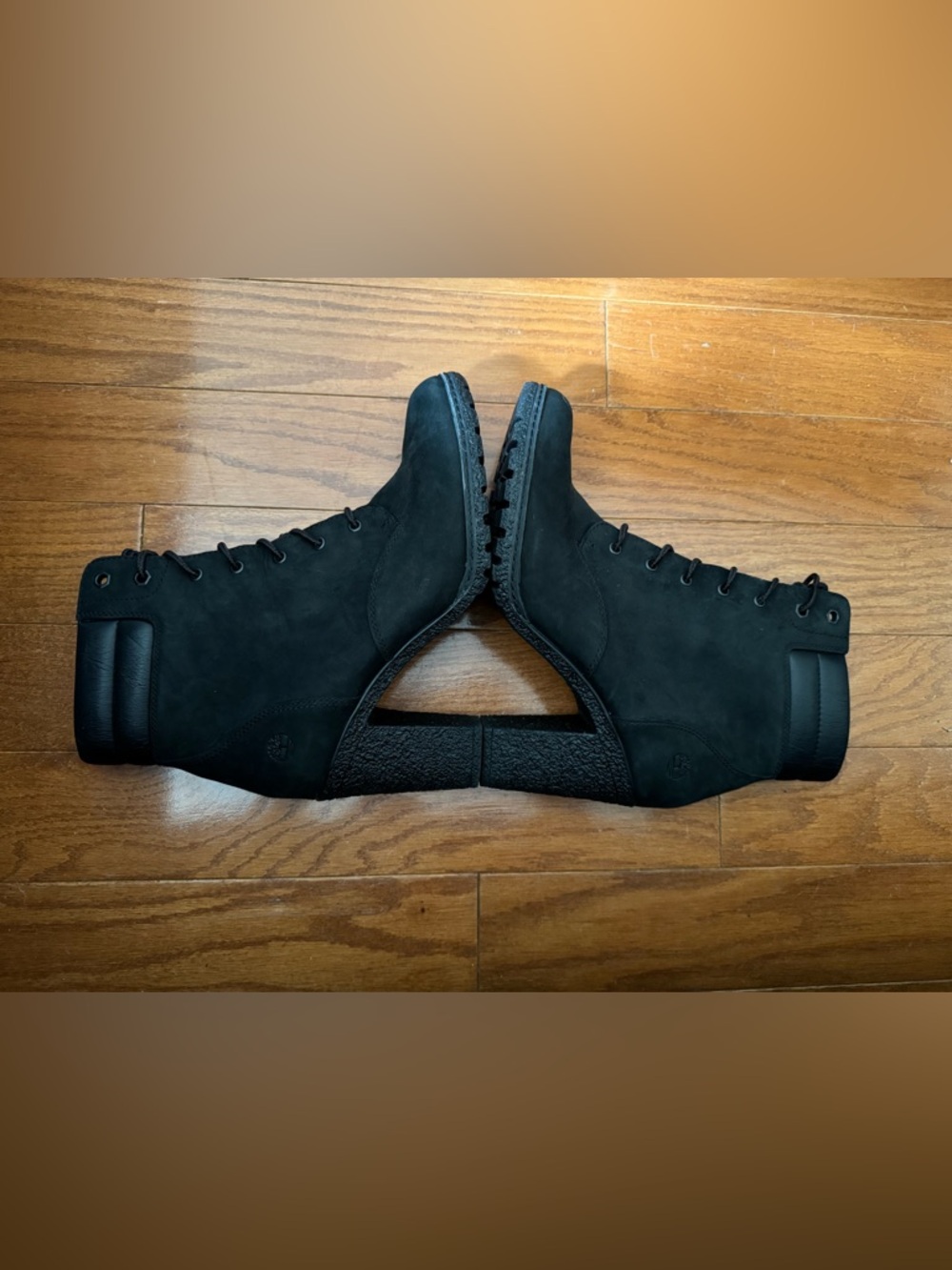 Timberland Black Heeled Boots Women’s Size 9.5 Lace Up Ankle Boots